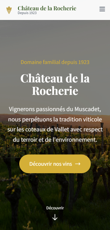 Château de la Rocherie - Vue mobile